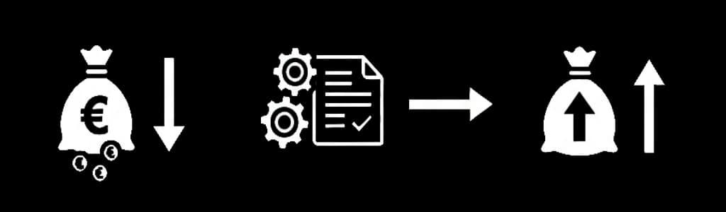 Grafik visualisiert hohe Steuerlast ohne Optimierung